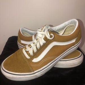 Mustard yellow low top vans